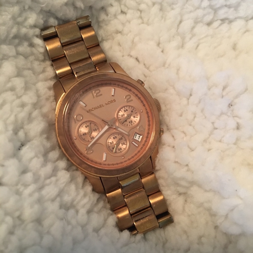 Michael Kors Rose Gold Runway Chronograph Watch